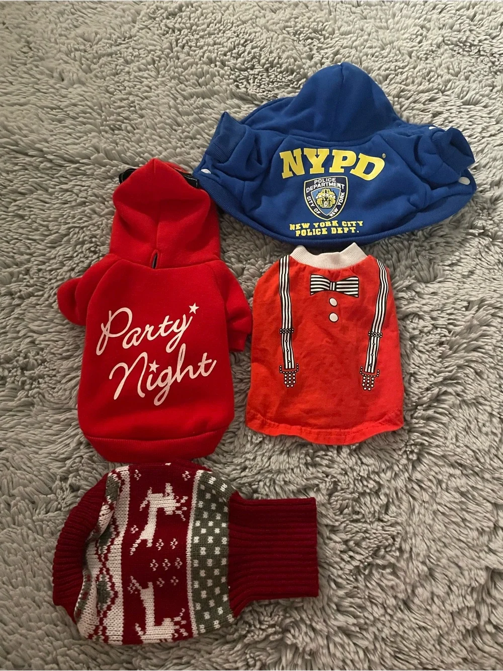 Cat Clothes Bundle – 4-Piece Set, size S, XS